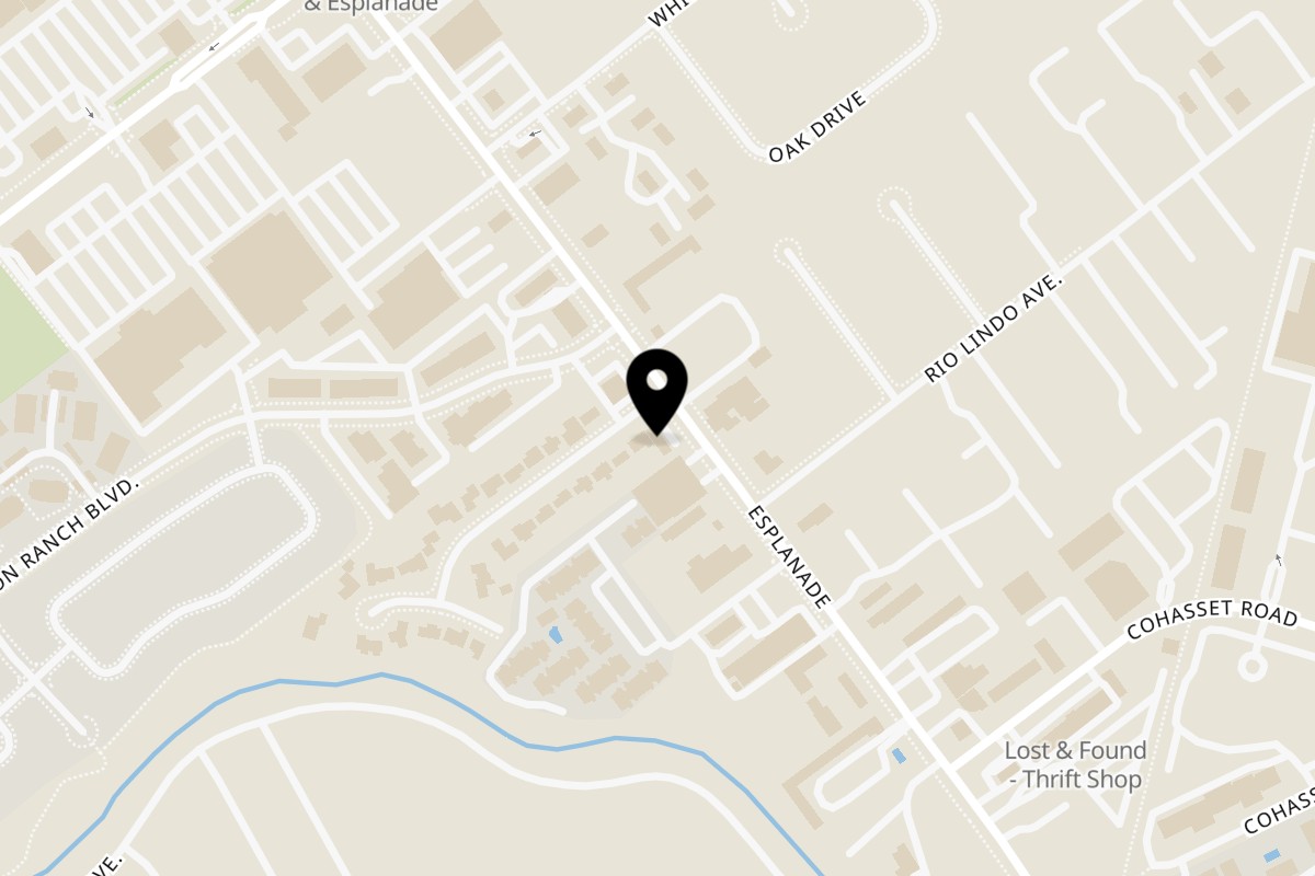 Map showing the location of Farm Star Pizza on 2359 Esplanade in Chico