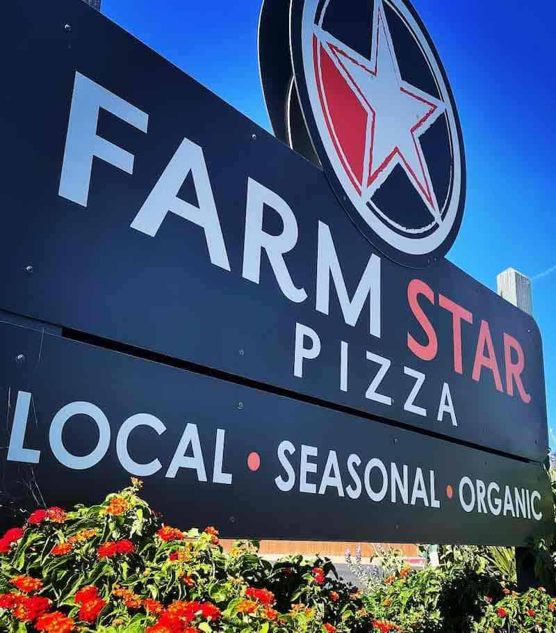 farm star pizza sign